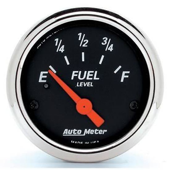 AutoMeter AU1424 Designer Black 2-1/16" Elec Fuel Level Gauge 240-33 OHMS