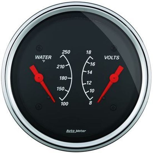 AutoMeter AU1430 Gauges Designer Black Voltmeter Water Temperature 3-3/8" Analog Elecal Kit