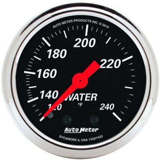 AutoMeter AU1432 Gauge Designer Black Water Temperature 120-240¶ø 2-1/16" Analog Mech