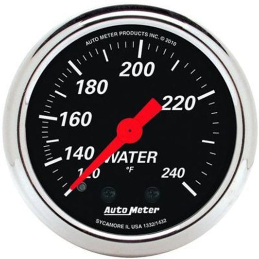 AutoMeter AU1432 Gauge Designer Black Water Temperature 120-240¶ø 2-1/16" Analog Mech