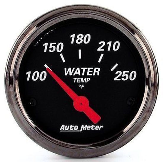 AutoMeter AU1437 Designer Black 2-1/16" Elec Water Temperature Gauge 100-250F