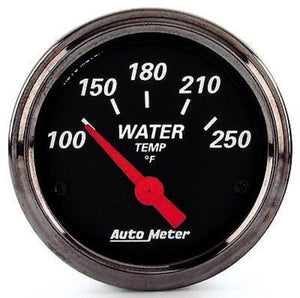 AutoMeter AU1437 Designer Black 2-1/16" Elec Water Temperature Gauge 100-250F