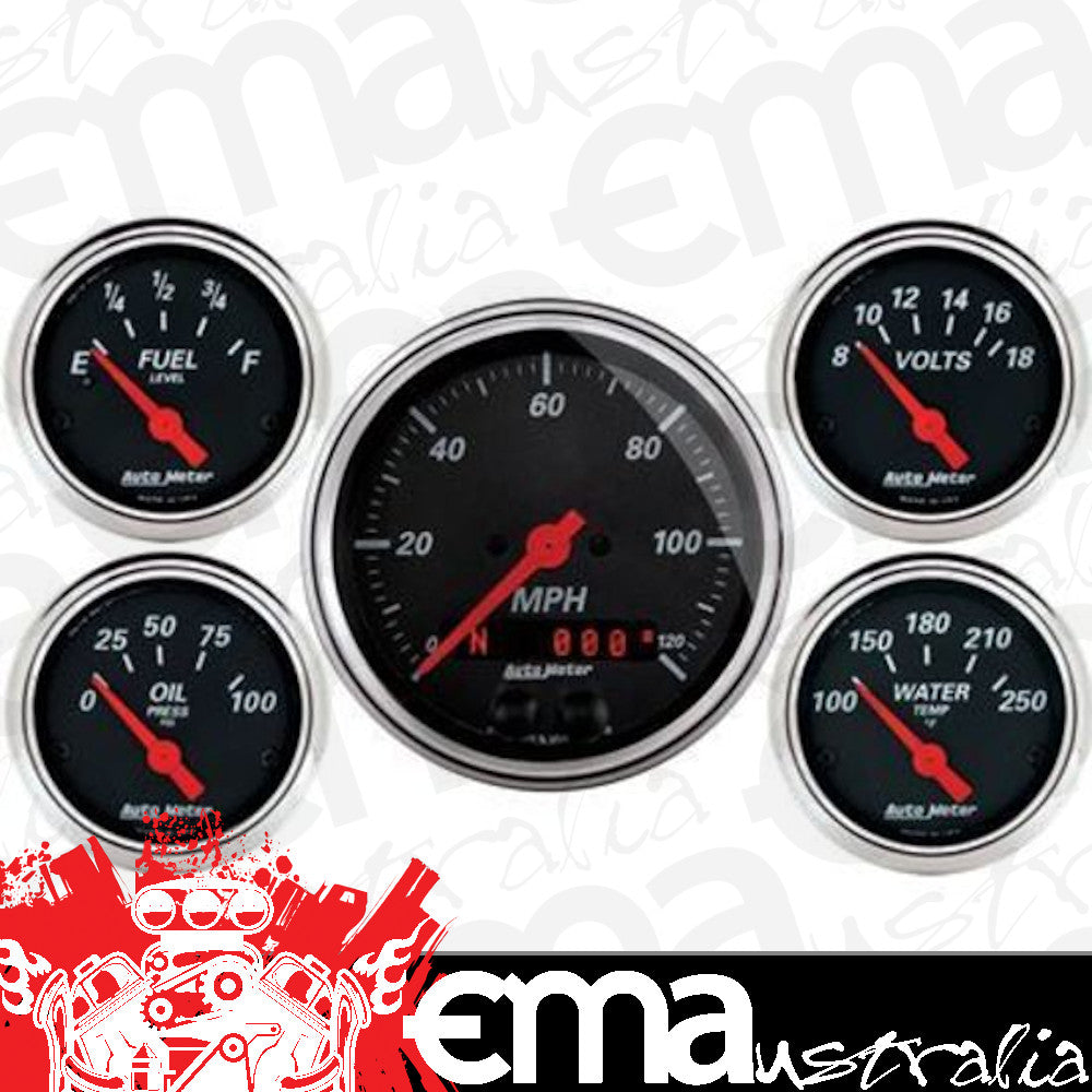 AutoMeter AU1450 Designer Blk 5" Pc Kit 3-3/8GPS Speedo