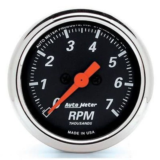 AutoMeter AU1477 Designer Black 2-1/6" Elec In-Dash Tachometer 0-7000 RPM