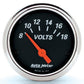 AutoMeter AU1483 Designer Black 2-1/16" Voltmeter 8-18 Volts