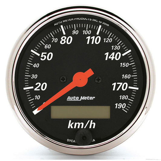 AutoMeter AU1487-M Designer Black 3-1/8" Speedo 190Km/H Elec Programmable