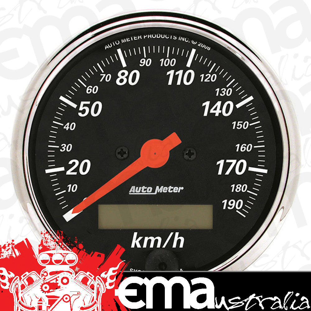 AutoMeter AU1487-M Designer Black 3-1/8" Speedo 190Km/H Elec Programmable