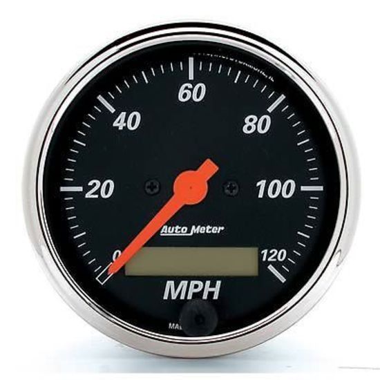 AutoMeter AU1487 Designer Black 3-1/8" Elec Programmable Speedo 0-120MPH