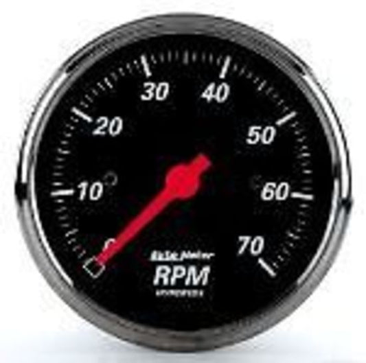 AutoMeter AU1498 Designer Black 3-1/8" Electronic In-Dash Tachometer 0-7000RPM