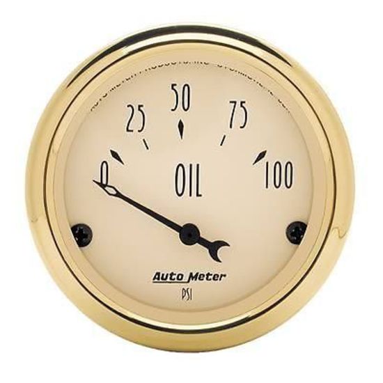 AutoMeter AU1528 Golden Oldies 2-1/16" Elec Oil Pressure Gauge 0-100 PSI