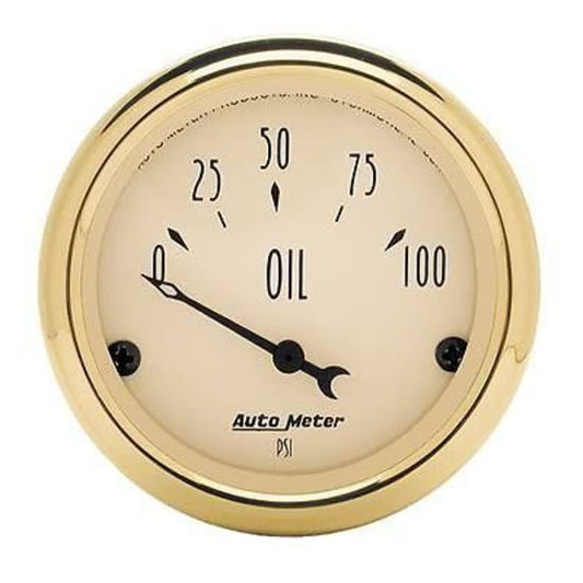 AutoMeter AU1528 Golden Oldies 2-1/16" Elec Oil Pressure Gauge 0-100 PSI