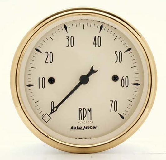 AutoMeter AU1595 Golden Oldies Tachometer 3-1/8" In-Dash Elec 0-7 000 RPM