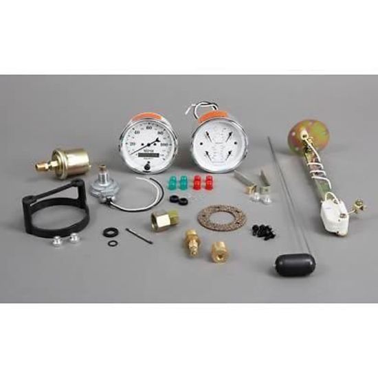AutoMeter AU1600 Old Tyme White Speedo/Qaud Gauge Fuel Water Temp Oil Pres Volts