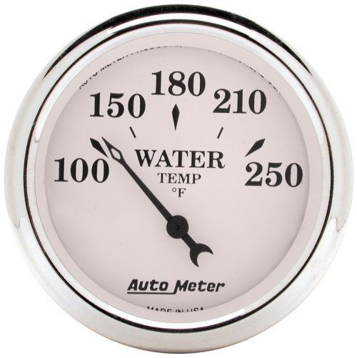AutoMeter AU1638 Old Tyme White 2-1/16" Elec Water Temperature Gauge 100-250¶øF