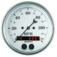 AutoMeter AU1649 Old Tyme White GPS Speedometer 3-3/8" In-Dash Elecal Programmable 0-120 MPH