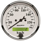 AutoMeter AU1688-M Old Tyme White Speedometer 3-1/8" In-Dash Elec Programmable 0-190 KPH