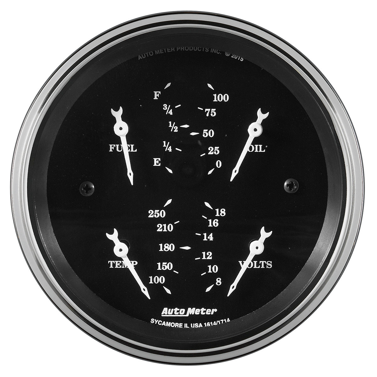 OLD TYME BK 3-3/8" QUAD GAUGE
