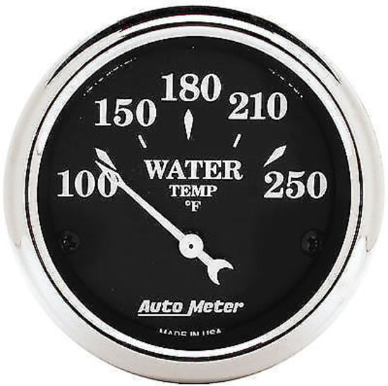 AutoMeter AU1737 Old Tyme Black 2-1/16" Elec Water Temperature Gauge 100-250¶øF