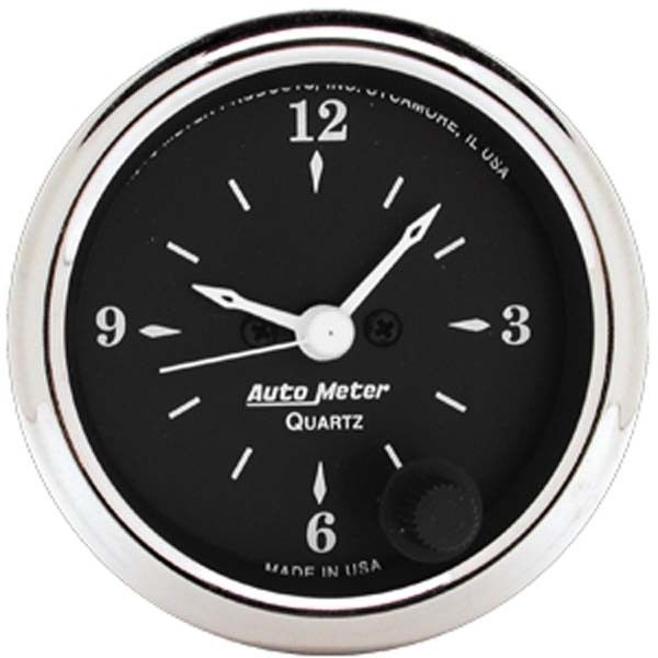 AutoMeter 1785 2-1/16" CLOCK, 12 HOUR, OLD TYME BLACK