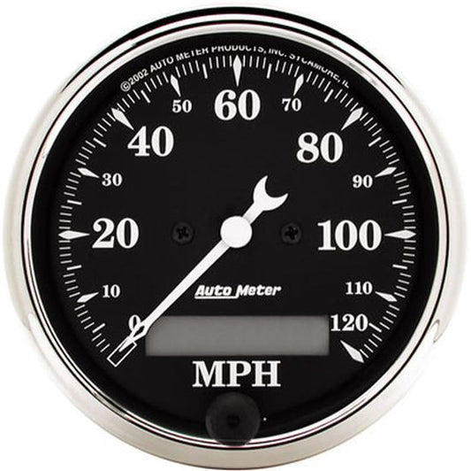 AutoMeter AU1787 Old Tyme Black 3-1/8" Elec In-Dash Speedometer 0-120 MPH