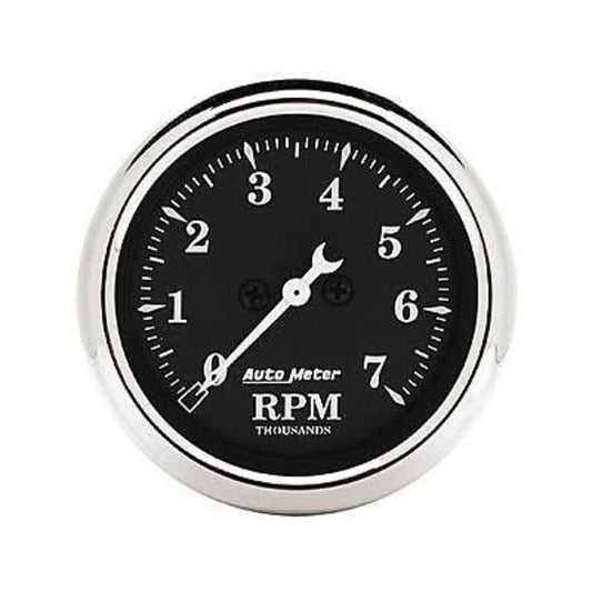 AutoMeter AU1797 Old Tyme Black 2-1/6" Elec In-Dash Tachometer 0-7000 RPM