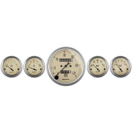 AutoMeter AU1808 Antique Beige 5-Piece Gauge Set