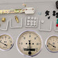 AutoMeter AU1809 Antique Beige Gauge Kit Elec Speedo Fuel Water Temp Oil Volts