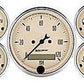 AutoMeter AU1809 Antique Beige Gauge Kit Elec Speedo Fuel Water Temp Oil Volts