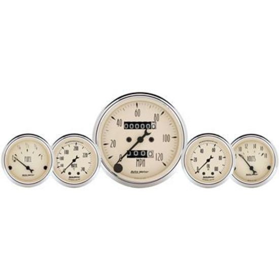 AutoMeter AU1811 Antique Beige Traditional Gauge Kit