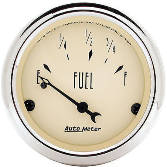AutoMeter AU1815 Antique Beige 2-1/16" Elec Fuel Level Gauge 0-90 OHMS