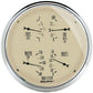 AutoMeter AU1819 Antique Beige Quad Gauge Oil Pressure Fuel Level Voltmeter Water Temperature
