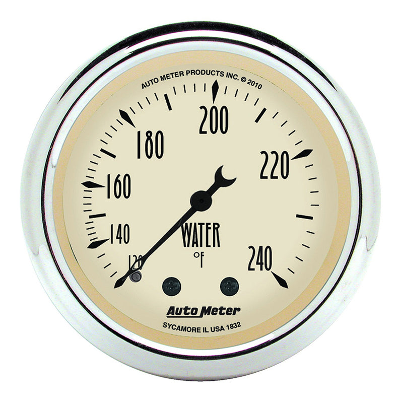 AutoMeter AU1832 Antique Beige Water Temprature Gauge 2-1/16" Full Sweep Mechincal 120-240¶øF