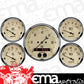 AutoMeter AU1850 Antique Beige Speedometer Water Temperature Oil Pressure Fuel Level Beige Face Analog Kit
