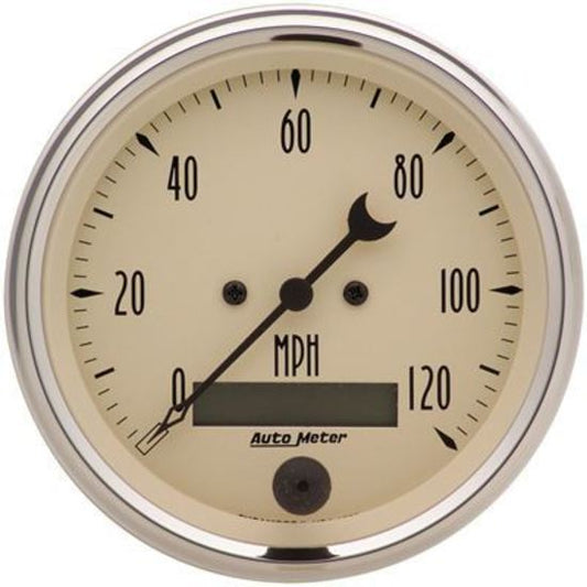AutoMeter AU1880 Antique Beige Speedometer Elec Programmable 3-3/8" 0-120