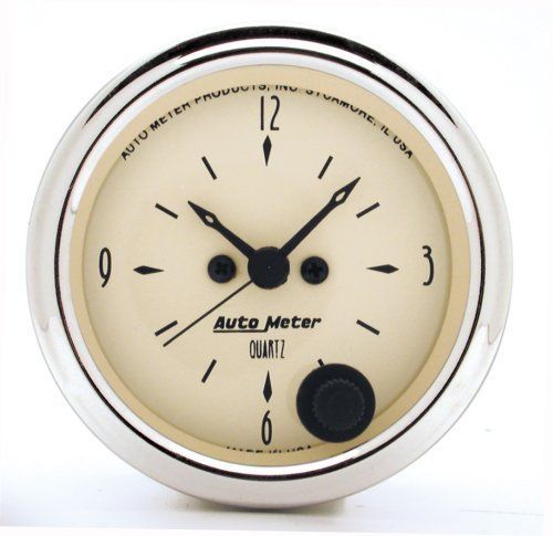 AutoMeter AU1885 Antique Beige 2-1/16" Clock Quartz Movement