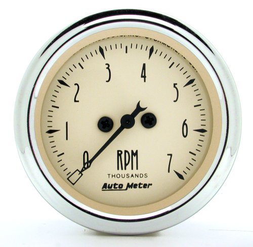 AutoMeter AU1897 Antique Beige Tachometer 2-1/16" In-Dash Elec 0-7 000 RPM