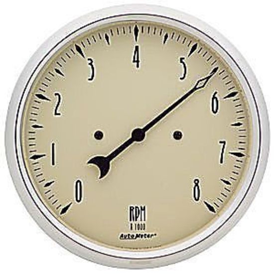 AutoMeter AU1899 Antique Biege 5" Electronic In-Dash Tachometer 0-8000 RPM