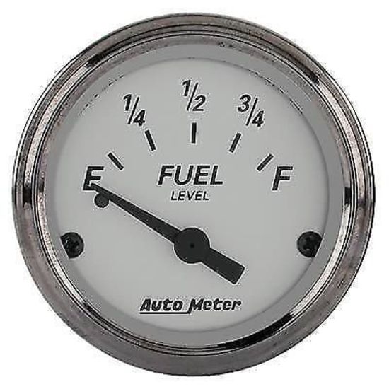 AutoMeter AU1904 American Platinum 2-1/16" Elec Fuel Level Gauge 0-90 OHMS