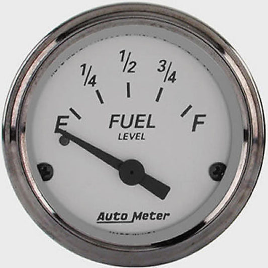 AutoMeter AU1907 American Platinum 2-1/16" Elec Fuel Level Gauge 0-30 OHMS