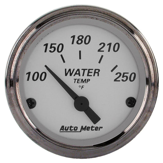AutoMeter AU1938 American Platinum Water Temperature Gauge 2-1/16" Short Sweep Elec 100-250¶øF