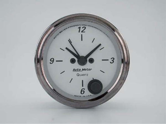 AutoMeter AU1986 American Platinum 2-1/16" Elec Clock Quartz Movement