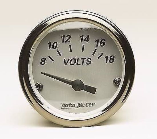 AutoMeter AU1992 American Platinum 2-1/16" Voltmeter Gauge 8-18 Volt