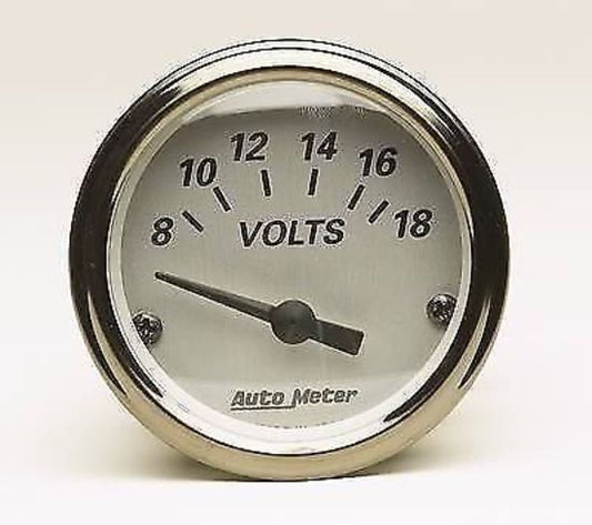 AutoMeter AU1992 American Platinum 2-1/16" Voltmeter Gauge 8-18 Volt