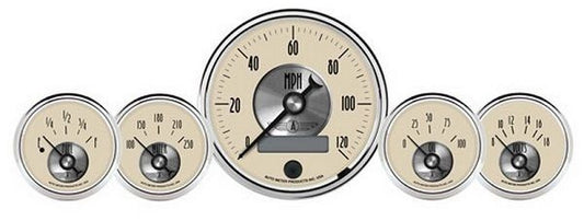 AutoMeter AU2000 Prestige 5 Gauge Kit Speedo Fuel Water Temp Oil Volts