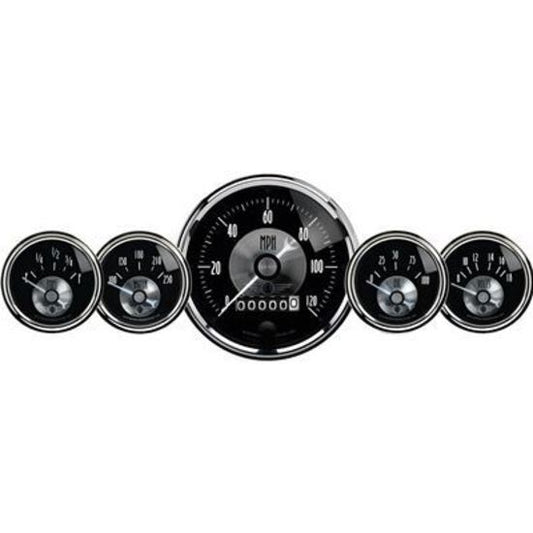 AutoMeter AU2003 Gauge Kit Analog Prestige Speedometer Water Temperature Fuel Level Voltmeter Oil Pressure Kit