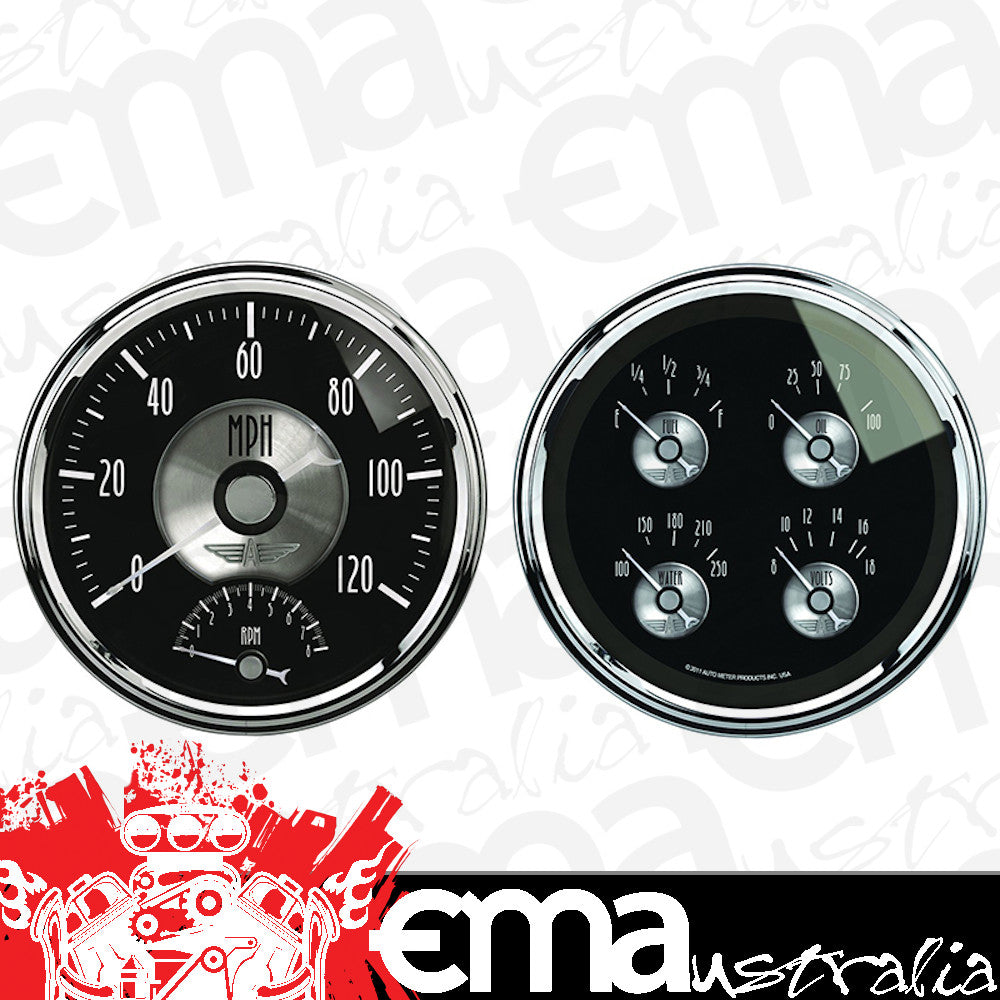 AutoMeter AU2005 Prestige - Black Diamond Quad Gauge/Speedometer Kit 5"