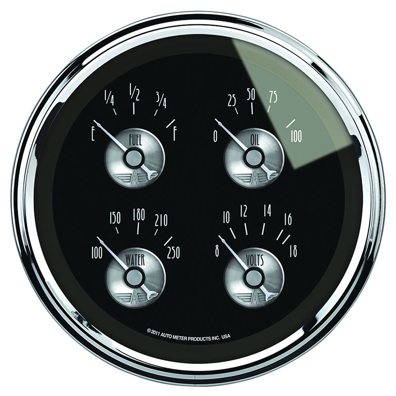 AutoMeter AU2011 Prestige Black Diamond Quad Gauge 5"
