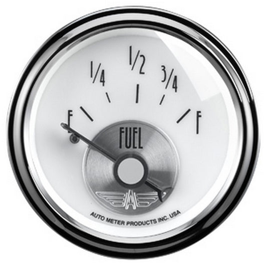 AutoMeter AU2015 Prestige - Pearl Fuel Level Gauge 2-1/16" Short Sweep Elec 0E-90F OHMS