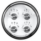 AutoMeter AU2019 Prestige - Pearl Quad Gauge 5" Fuel Level 240E-33F Volts Oil Pressure Water Temperature