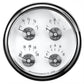 AutoMeter AU2020 Prestige - Pearl Quad Gauge 5" Fuel Level 0E-90F Volts Oil Pressure Water Temperature